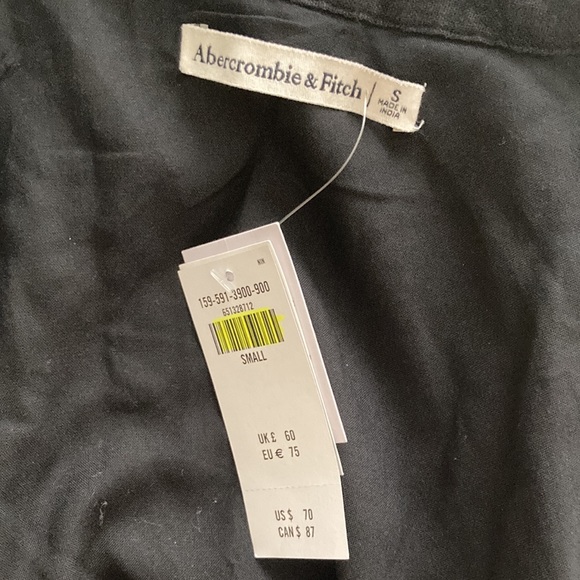 NWT Abercrombie Linen Blend Cut-Out Shirt Dress - Picture 5 of 7